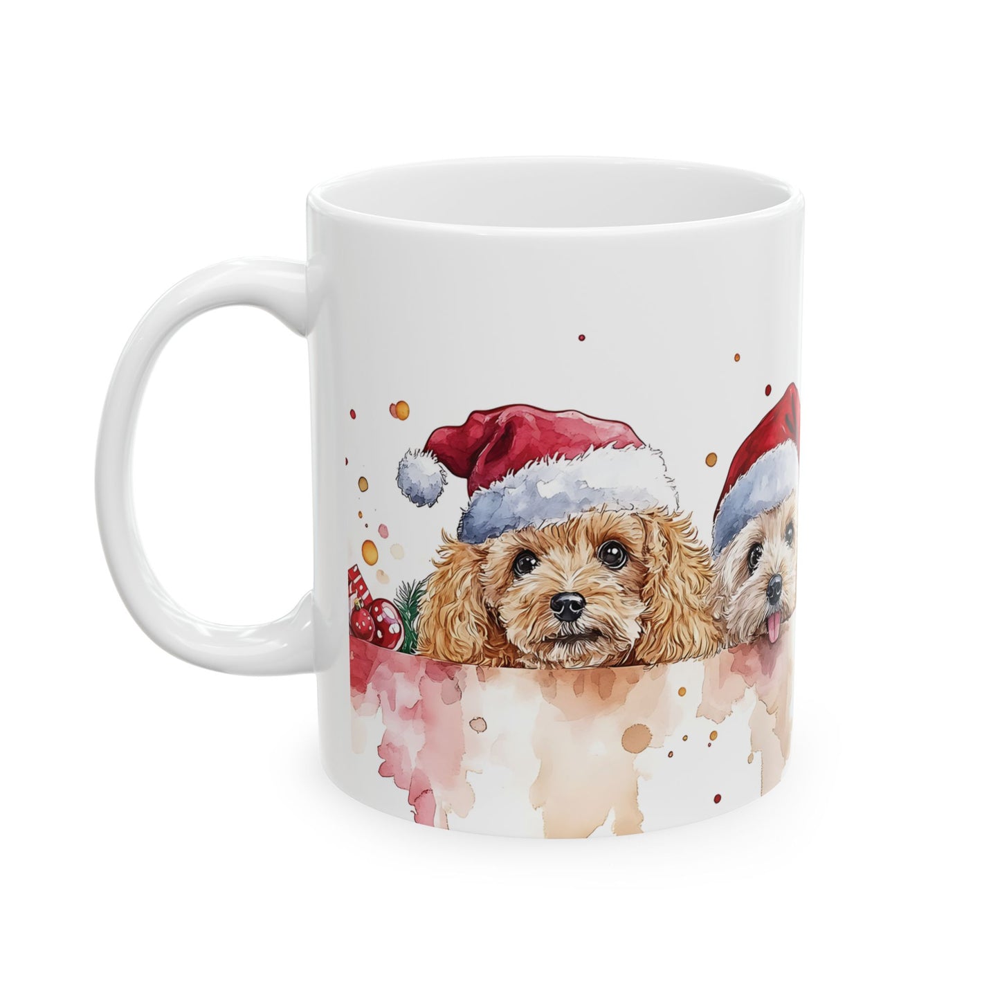 Festive Poodle Christmas Mug – Perfect for Dog Lovers