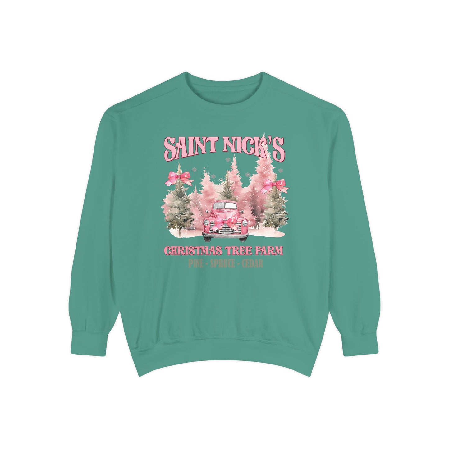 Saint Nick's Christmas Comfort Colors Sweatshirt, Christmas Sweater, Womenswear