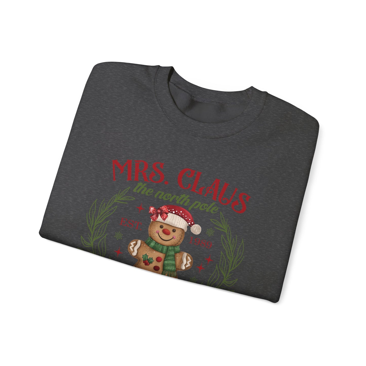 Mrs. Claus Gingerbread North Pole Bakery Women's Christmas Sweatshirt