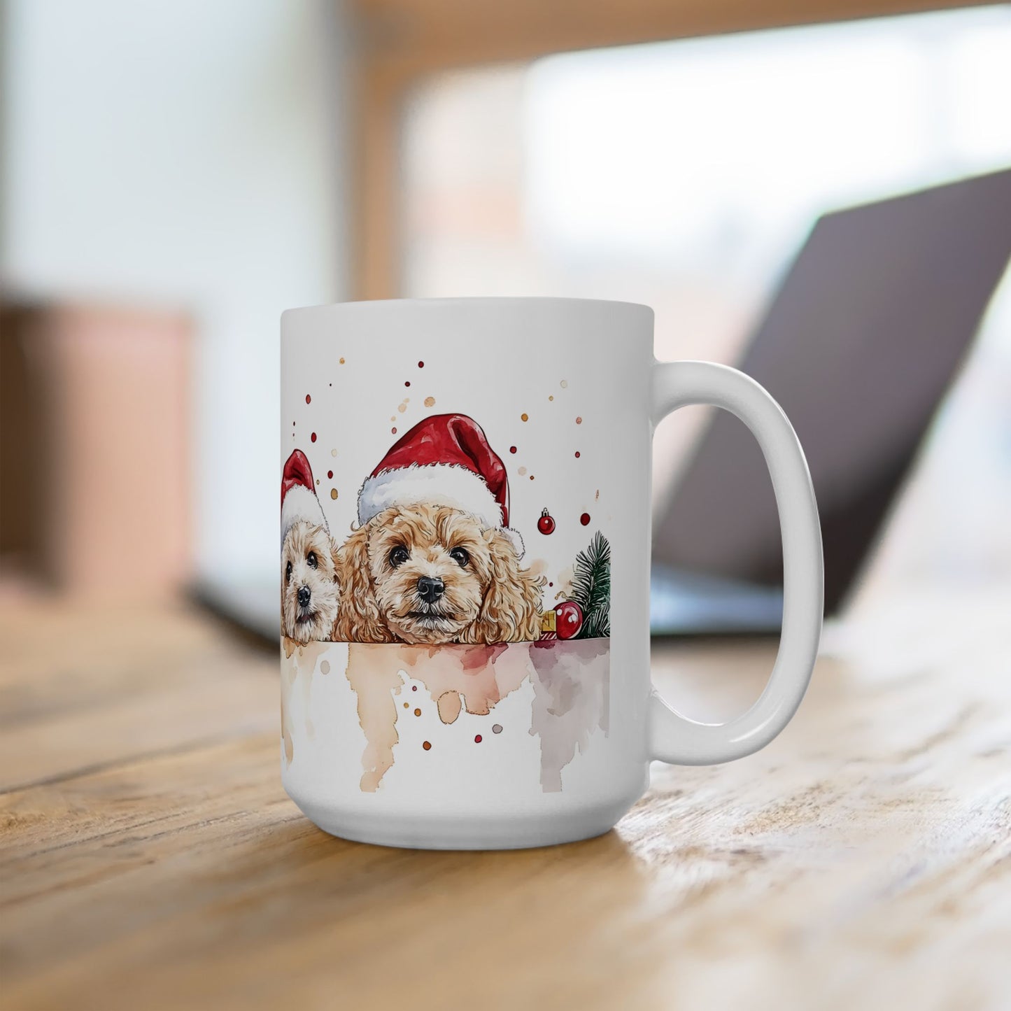 Festive Poodle Christmas Mug – Perfect for Dog Lovers