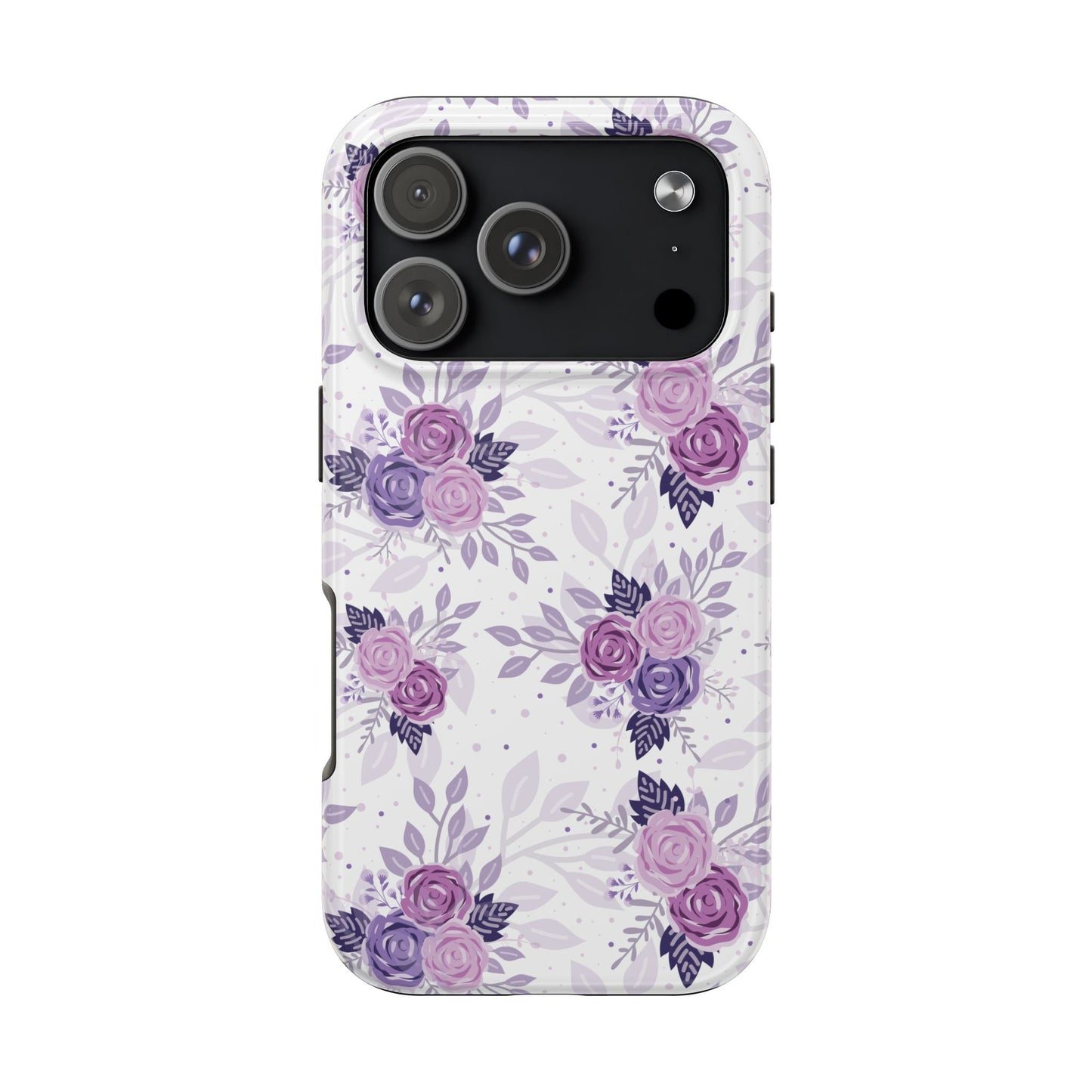 Purple Rose Floral Tough Phone Case