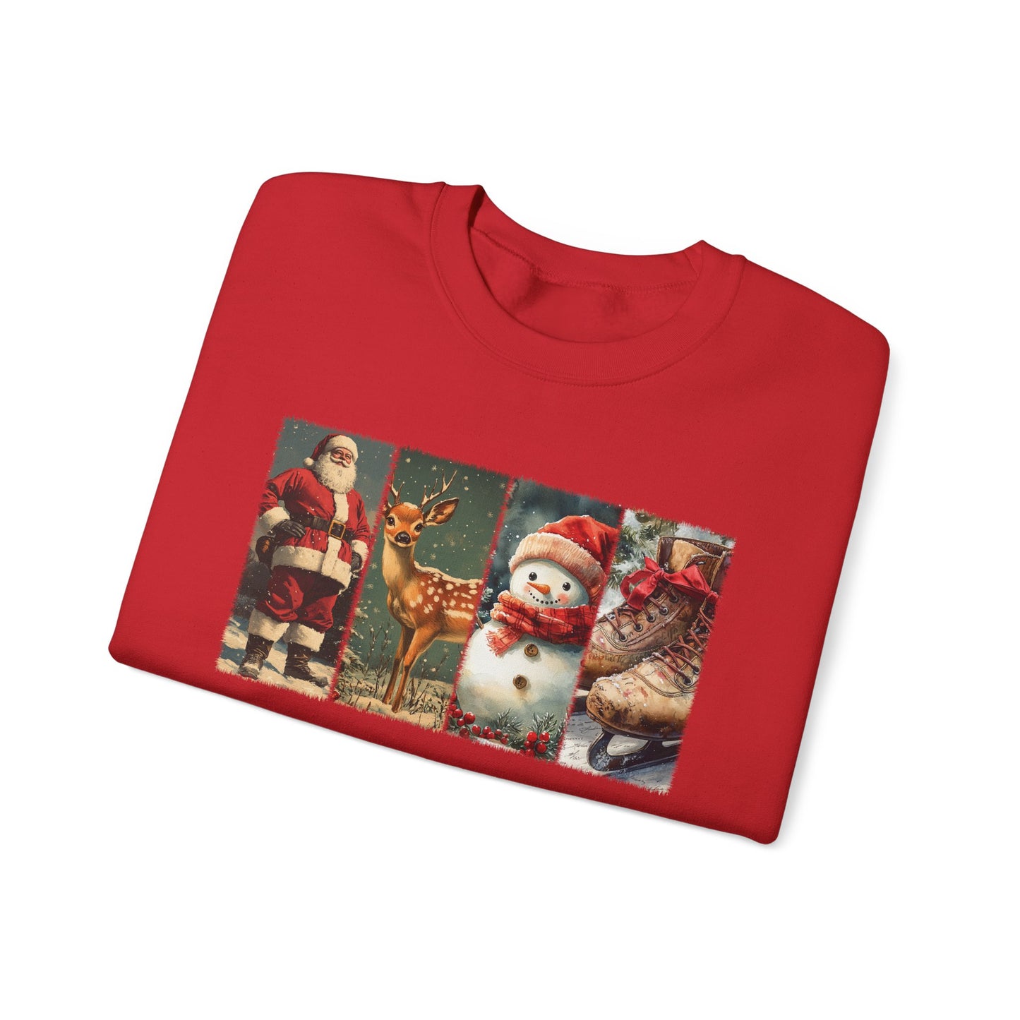Retro Christmas Santa Womenswear Sweatshirt Festive Holiday Pullover