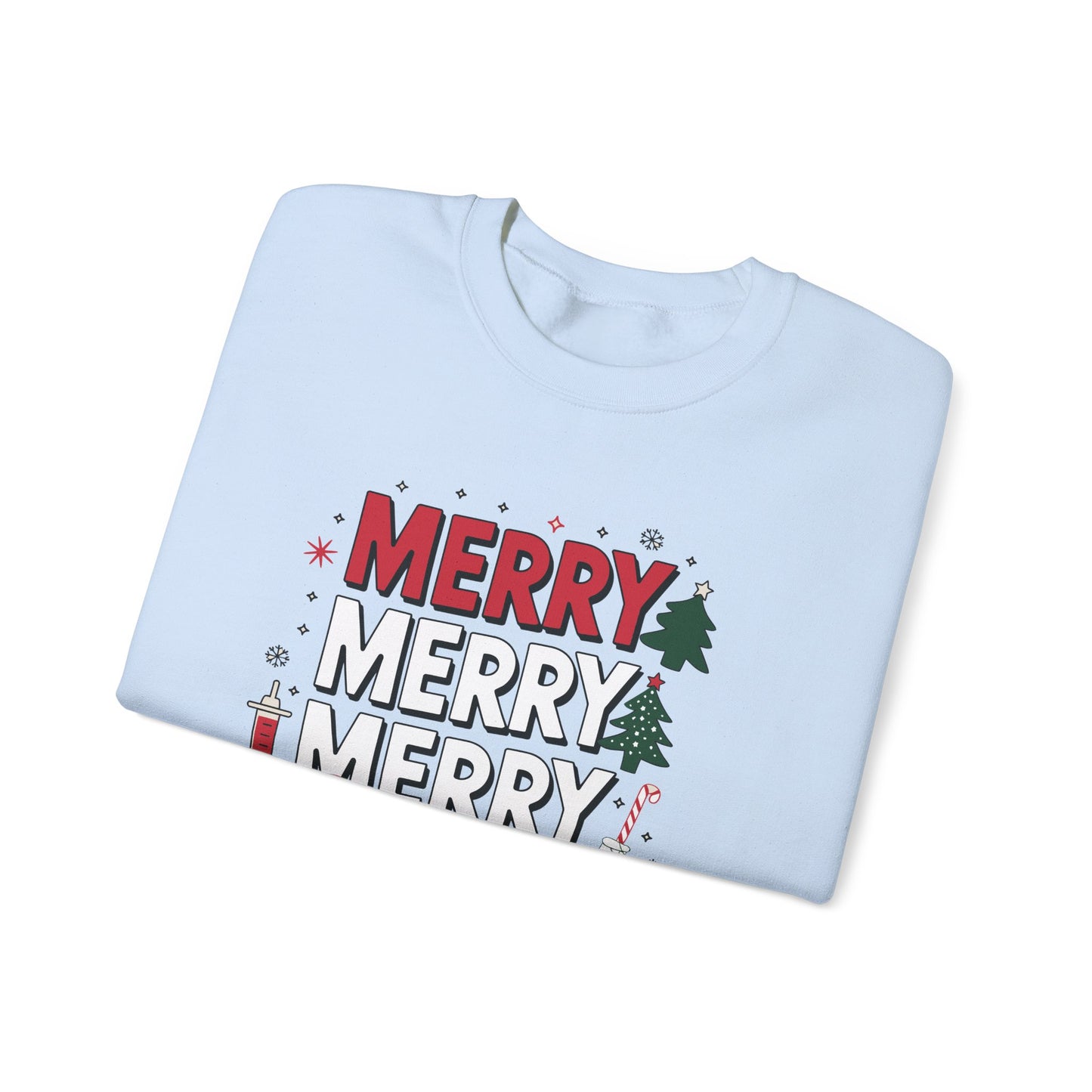 Merry Merry Nurse Christmas Pullover Sweatshirt Women's Holiday Apparel