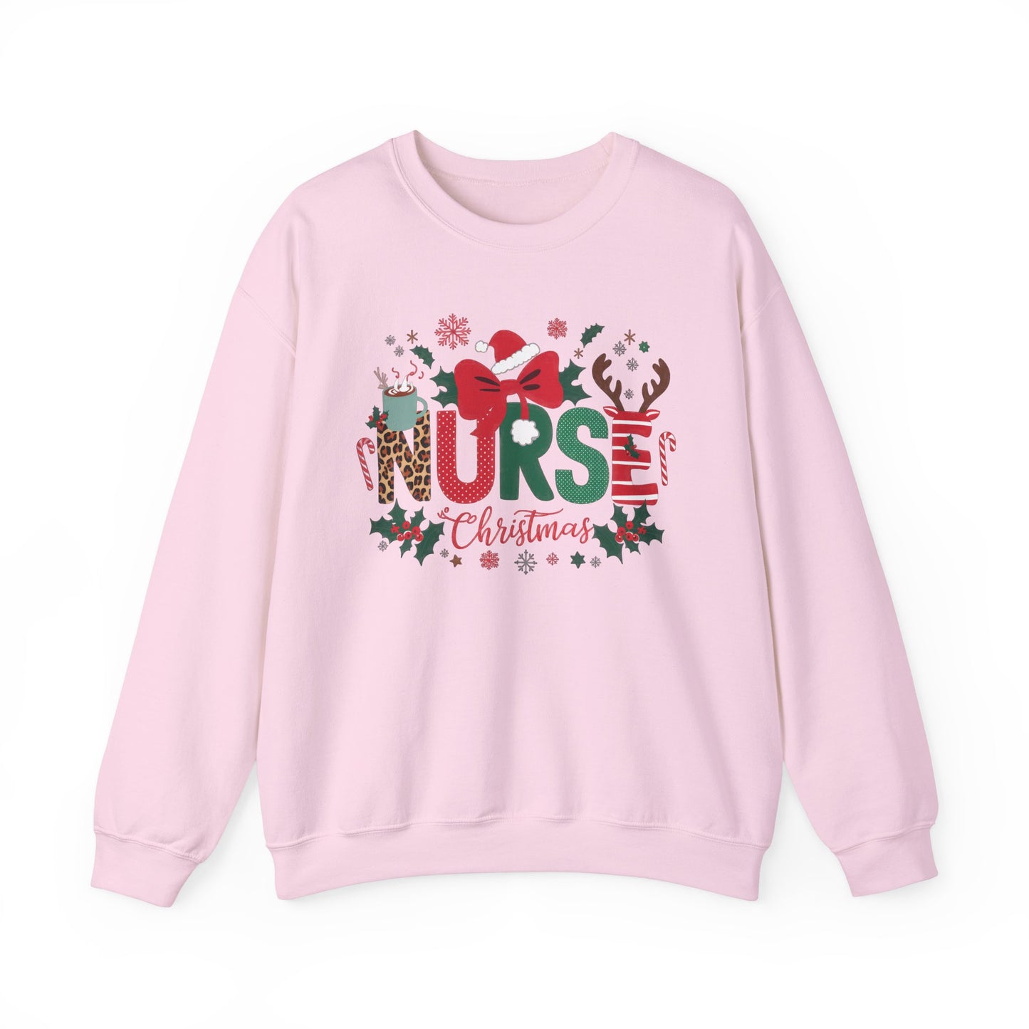 Festive Nurse Christmas Pullover Women's Holiday Sweatshirt Womenswear