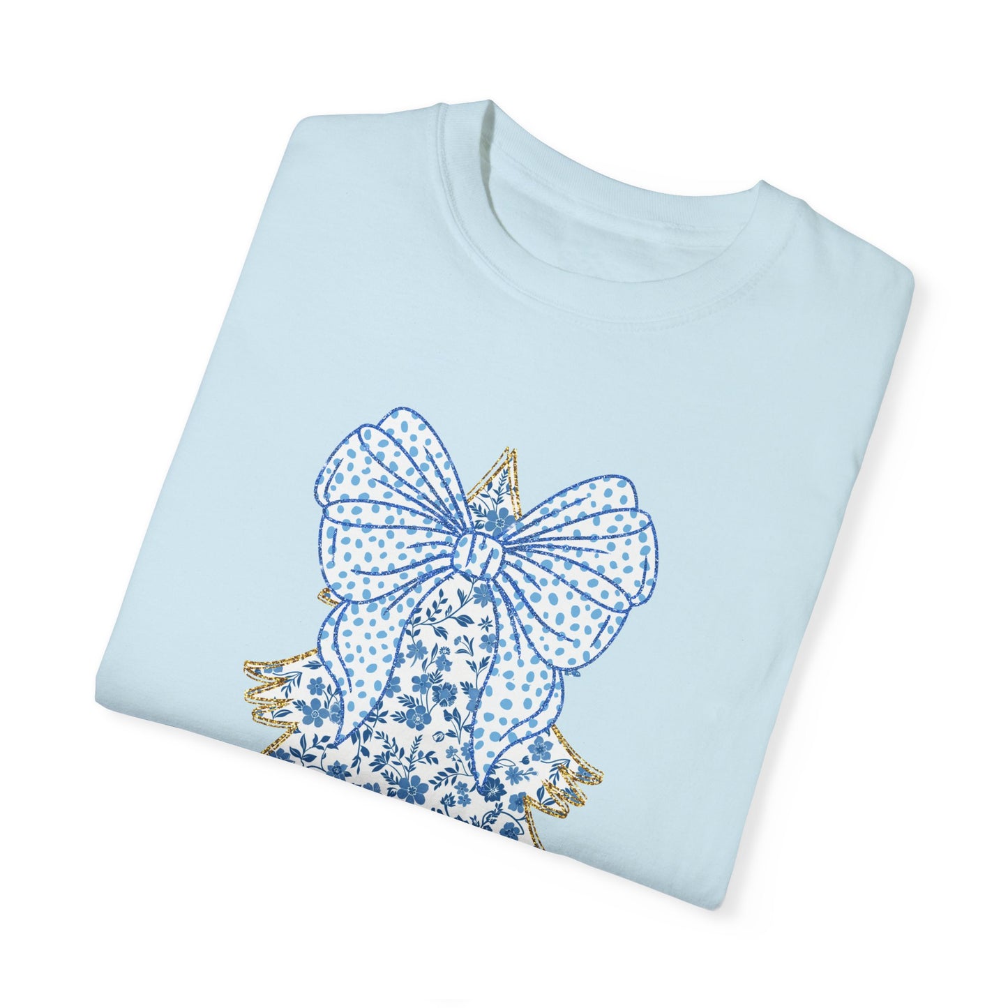 Blue Chinoiserie Christmas Tree Comfort Colors T Shirt Women's Shirt