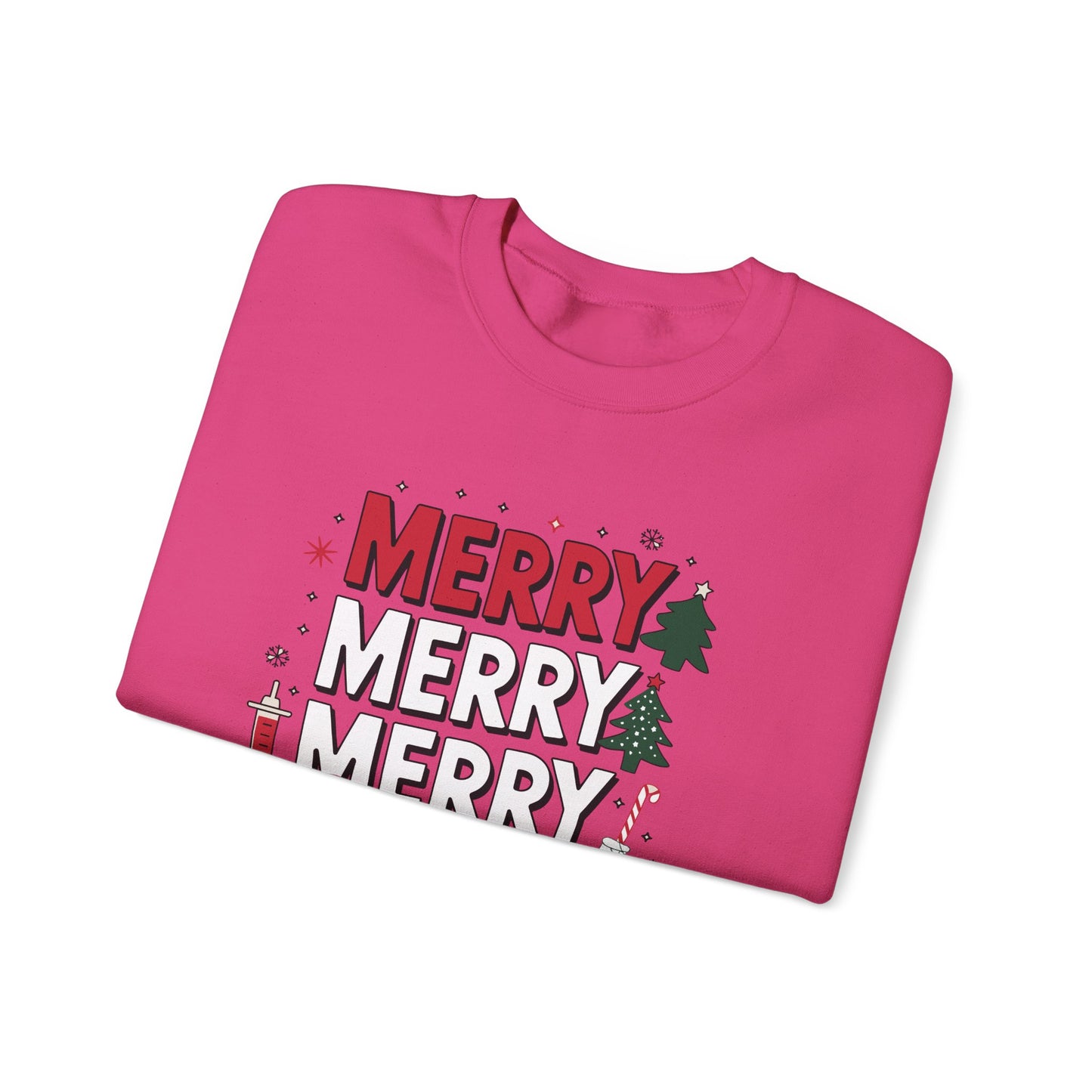 Merry Merry Nurse Christmas Pullover Sweatshirt Women's Holiday Apparel