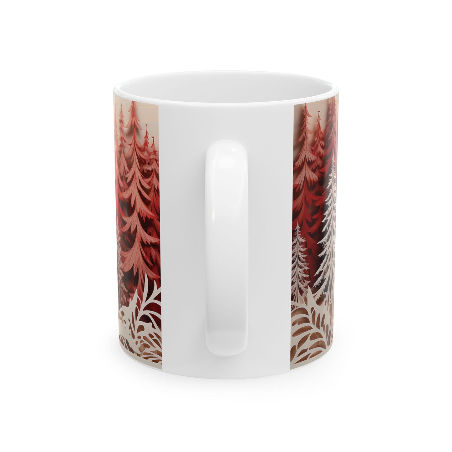 Scenic Christmas Mug Cozy Cottages in a Snowy Landscape