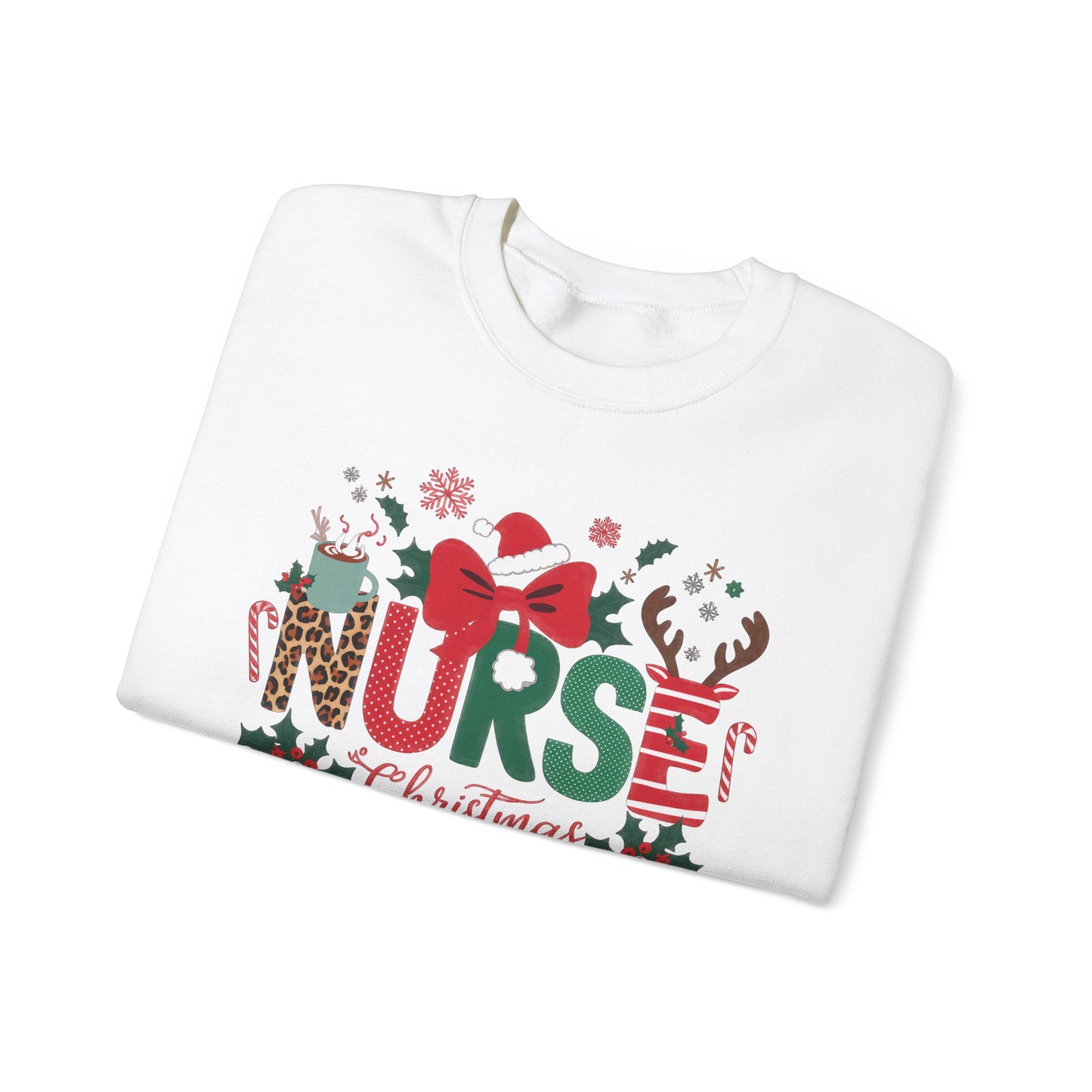 Festive Nurse Christmas Pullover Women's Holiday Sweatshirt Womenswear