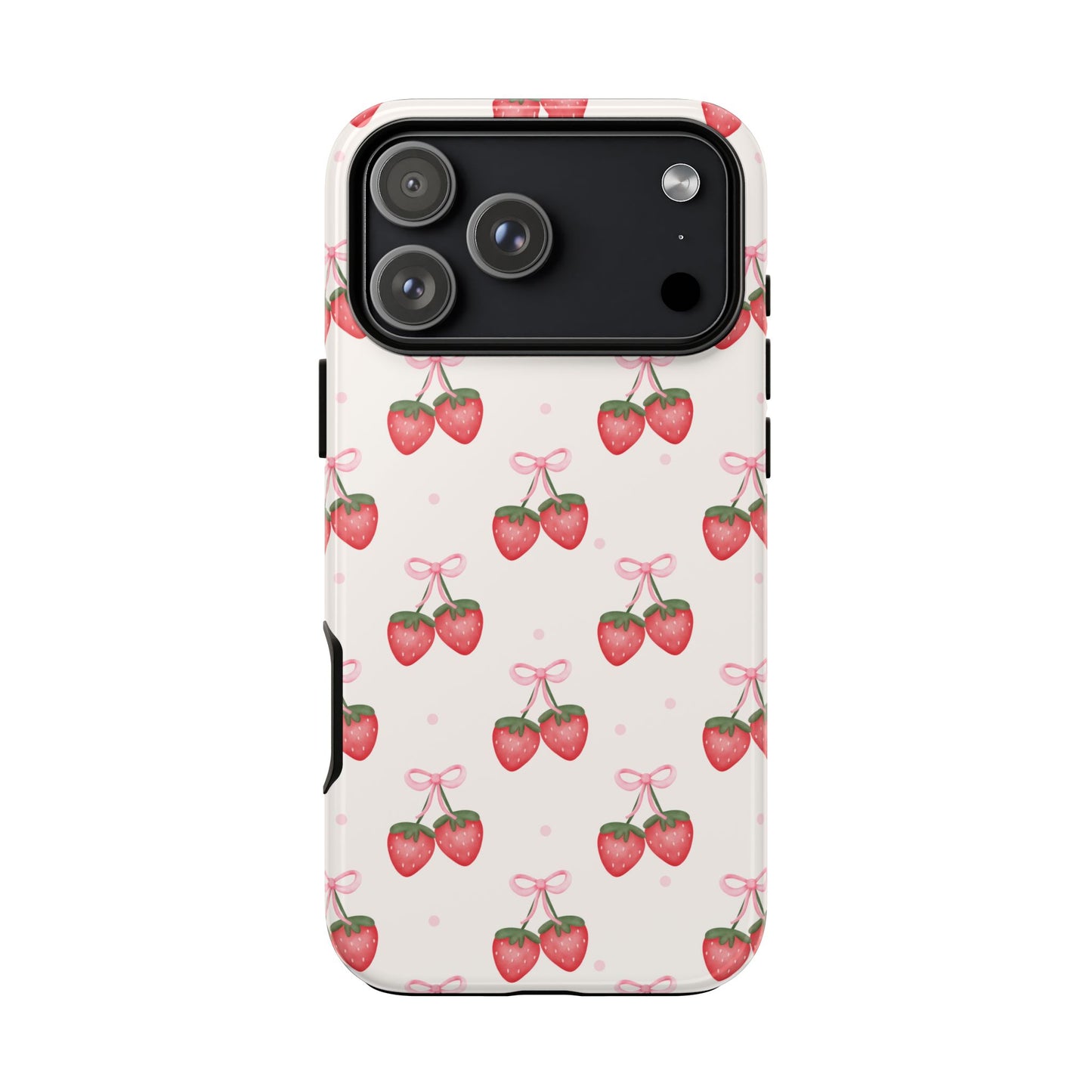 Pink Strawberry Bow Phone Case