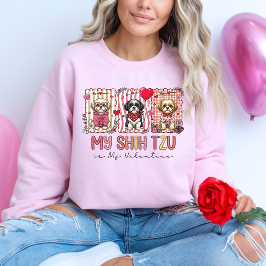 Shih Tzu Valentine's Crewneck Sweatshirt
