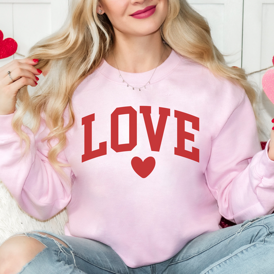 Love Sweatshirt – Valentine's Day Gift, Cozy Heart Design Pullover
