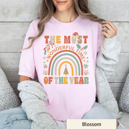 Christmas Women's T-Shirt - Boho Retro Holiday Style