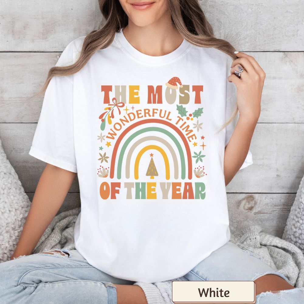 Christmas Women's T-Shirt - Boho Retro Holiday Style