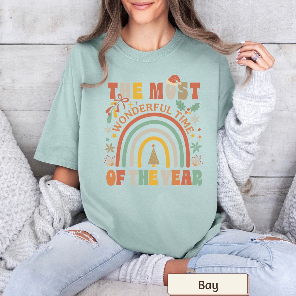 Christmas Women's T-Shirt - Boho Retro Holiday Style