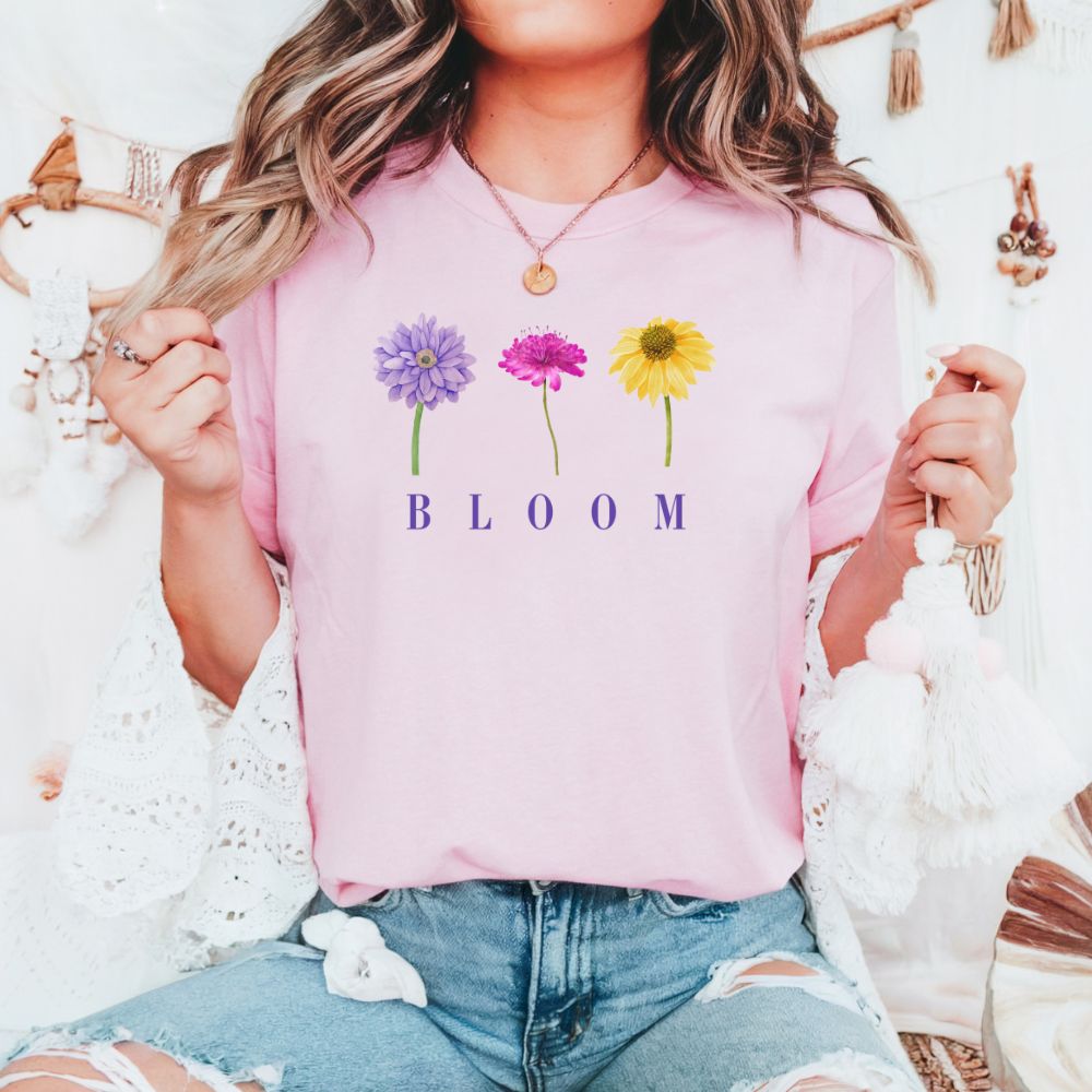 "Bloom" Comfort Colors Women's Graphic T-Shirt – Soft, Relaxed Fit