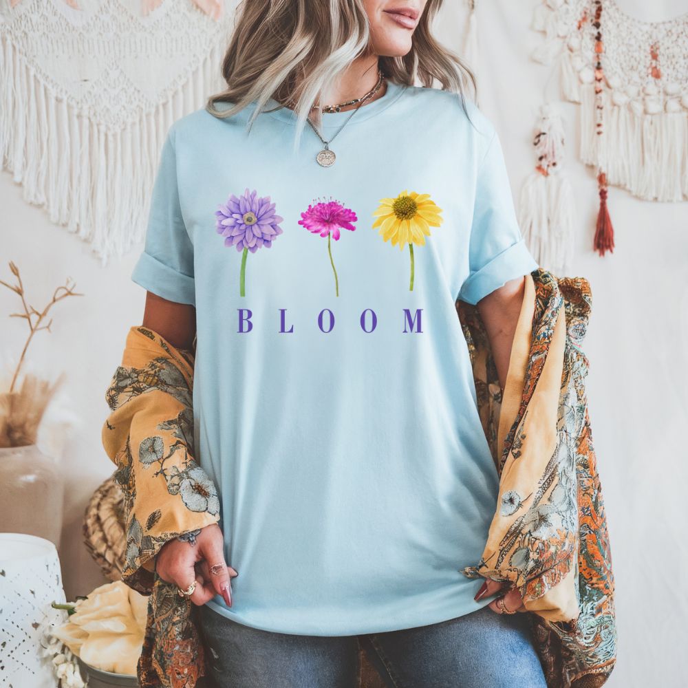 "Bloom" Comfort Colors Women's Graphic T-Shirt – Soft, Relaxed Fit