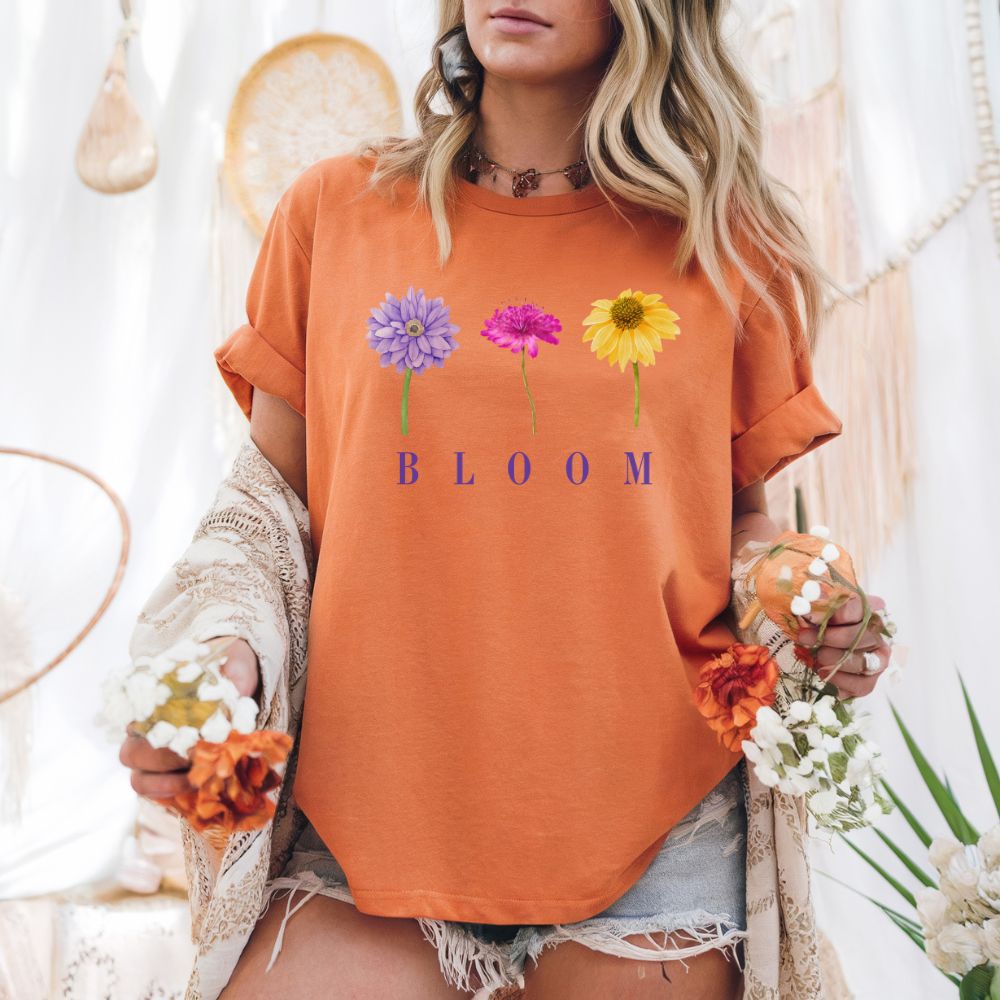 "Bloom" Comfort Colors Women's Graphic T-Shirt – Soft, Relaxed Fit