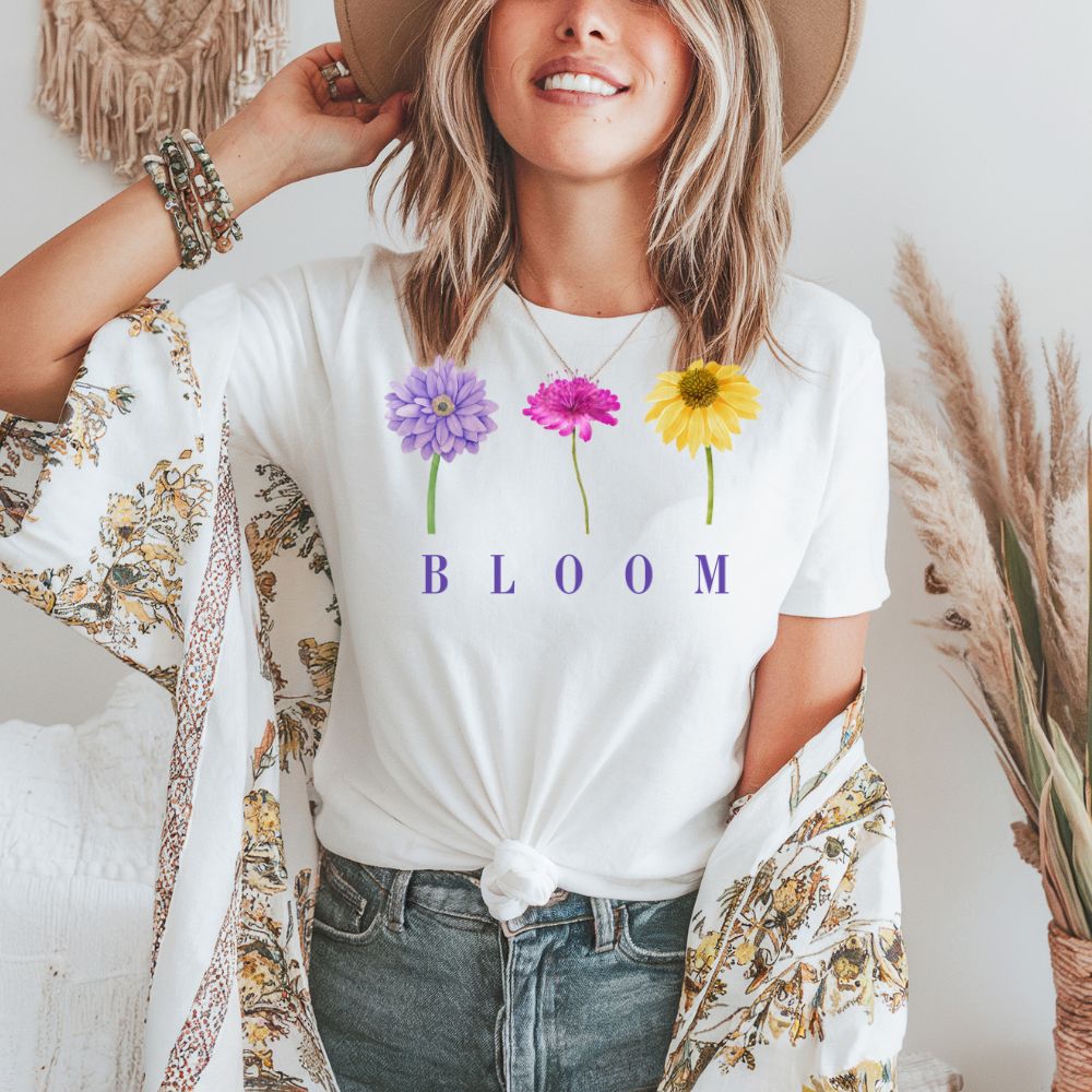 "Bloom" Comfort Colors Women's Graphic T-Shirt – Soft, Relaxed Fit