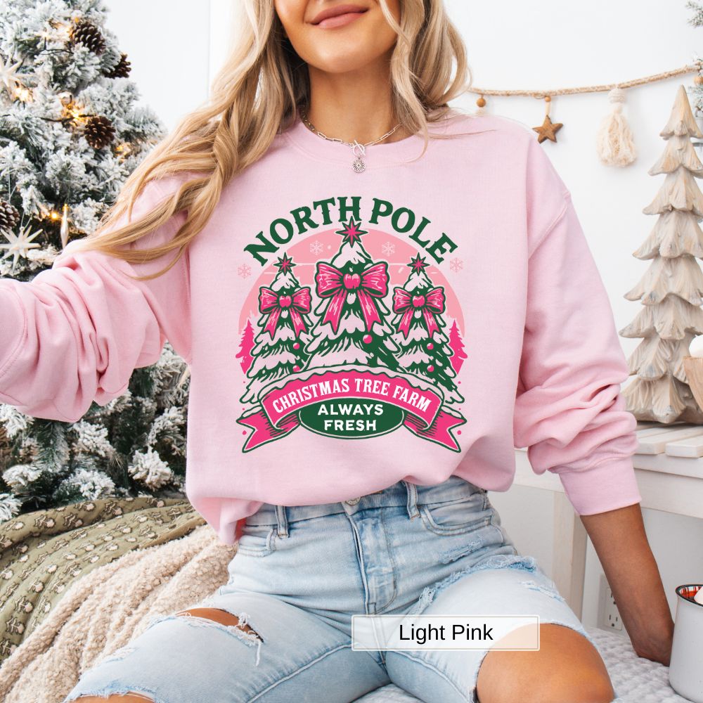 North Pole Christmas Tree Women's Christmas Sweatshirt