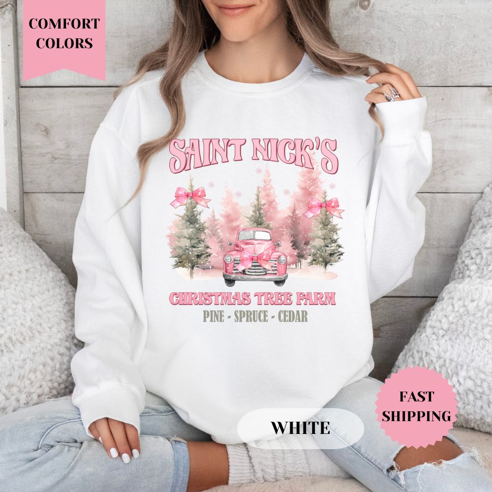 Saint Nick's Christmas Comfort Colors Sweatshirt, Christmas Sweater, Womenswear