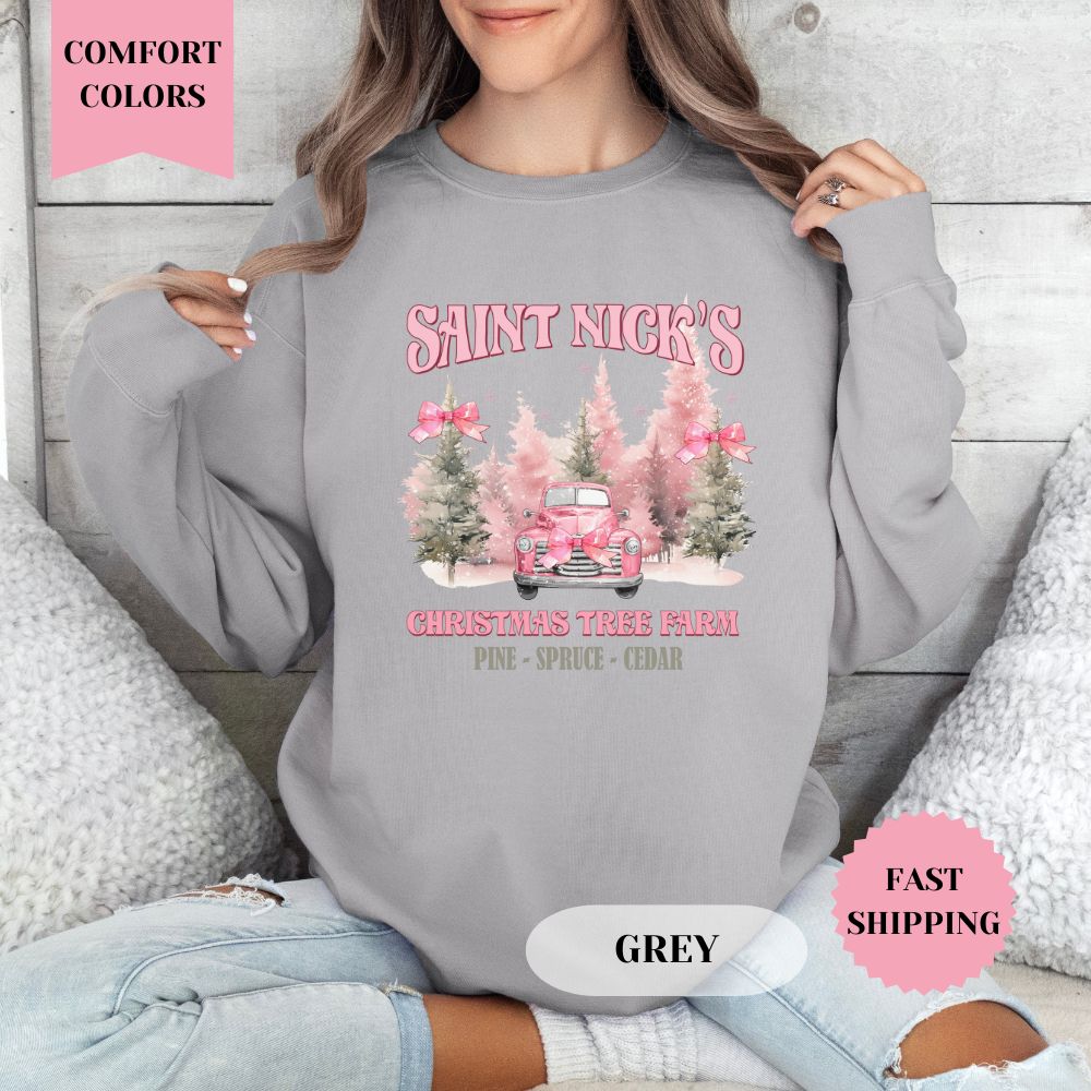 Saint Nick's Christmas Comfort Colors Sweatshirt, Christmas Sweater, Womenswear