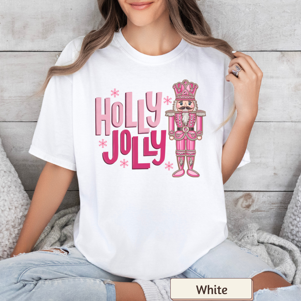 Holly Jolly Nutcracker Women's Christmas Comfort Colors Tee