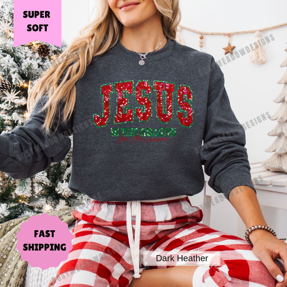 Jesus is the Reason for the Season Womens Christmas Pullover Sweatshirt