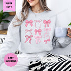 Coquette Pink Bow Sweatshirt