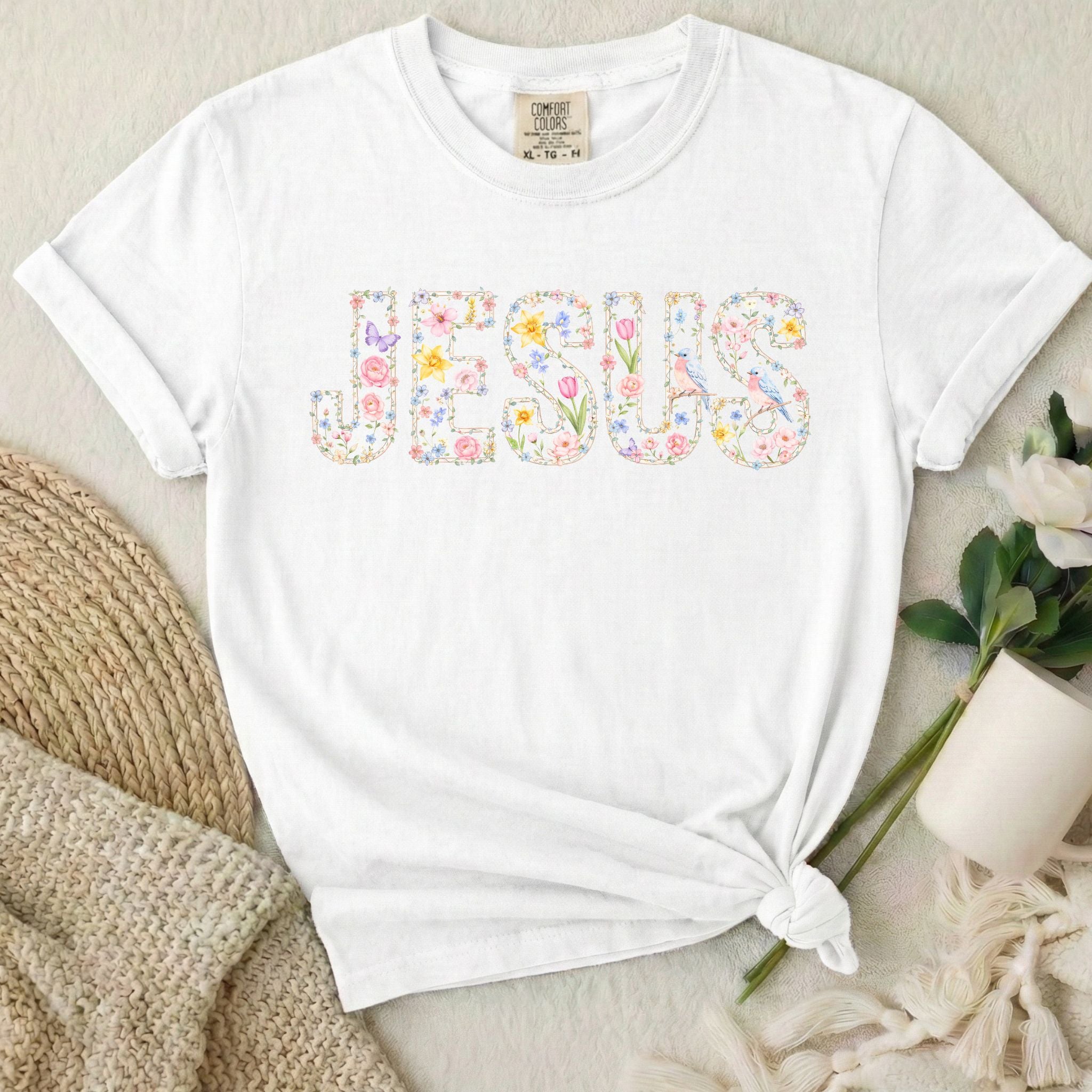 Floral Jesus T-Shirt