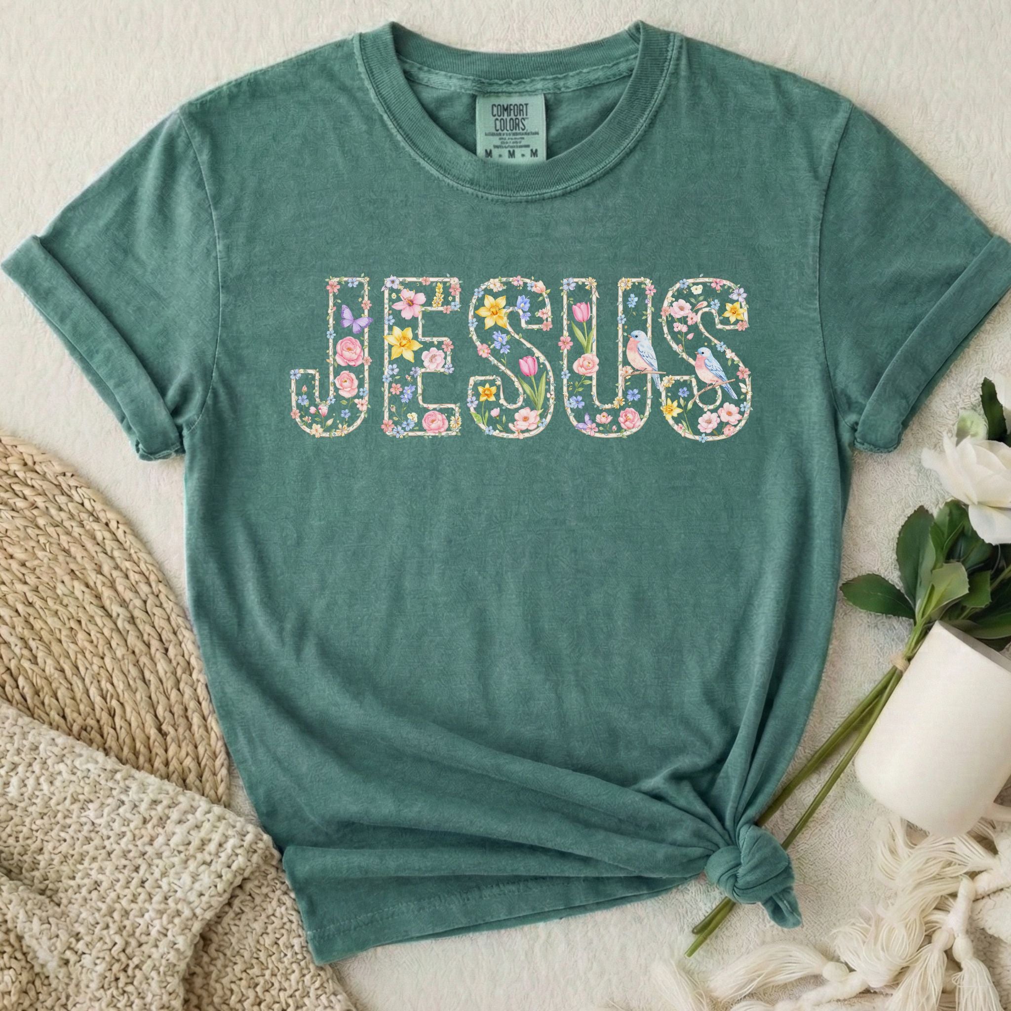 Floral Jesus T-Shirt