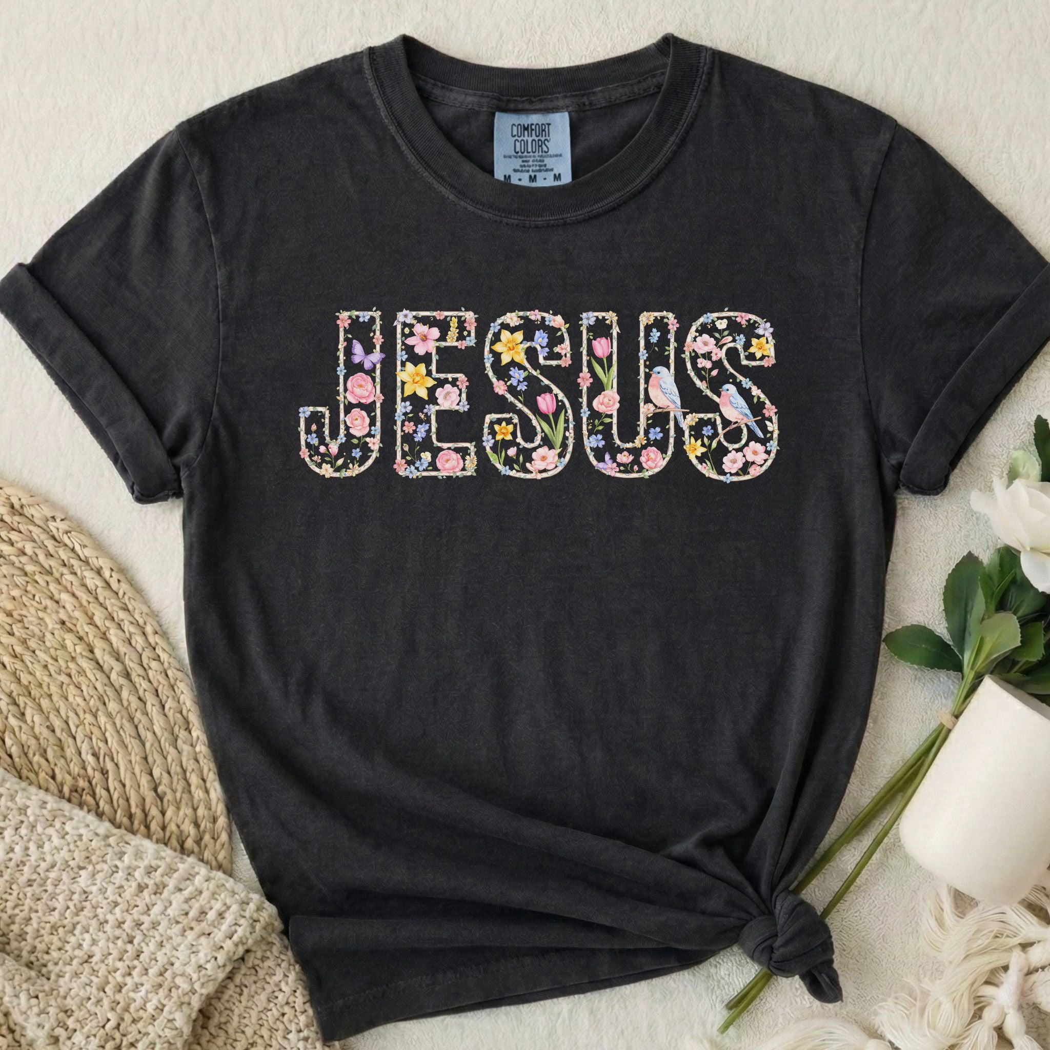 Floral Jesus T-Shirt