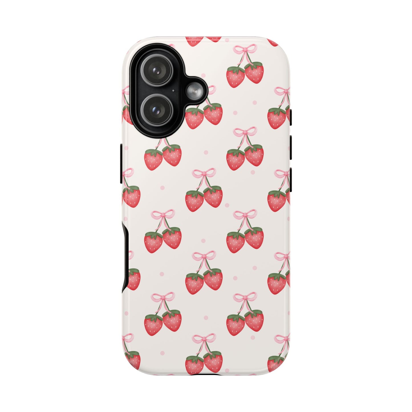 Pink Strawberry Bow Phone Case