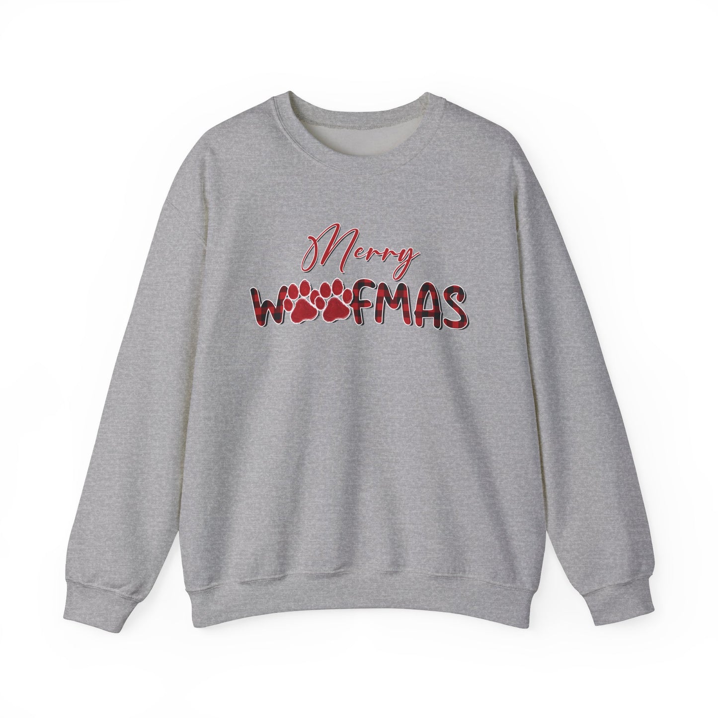 Merry Woofmas Women's Christmas Sweatshirt Pet Dog Cat Holiday Sweater