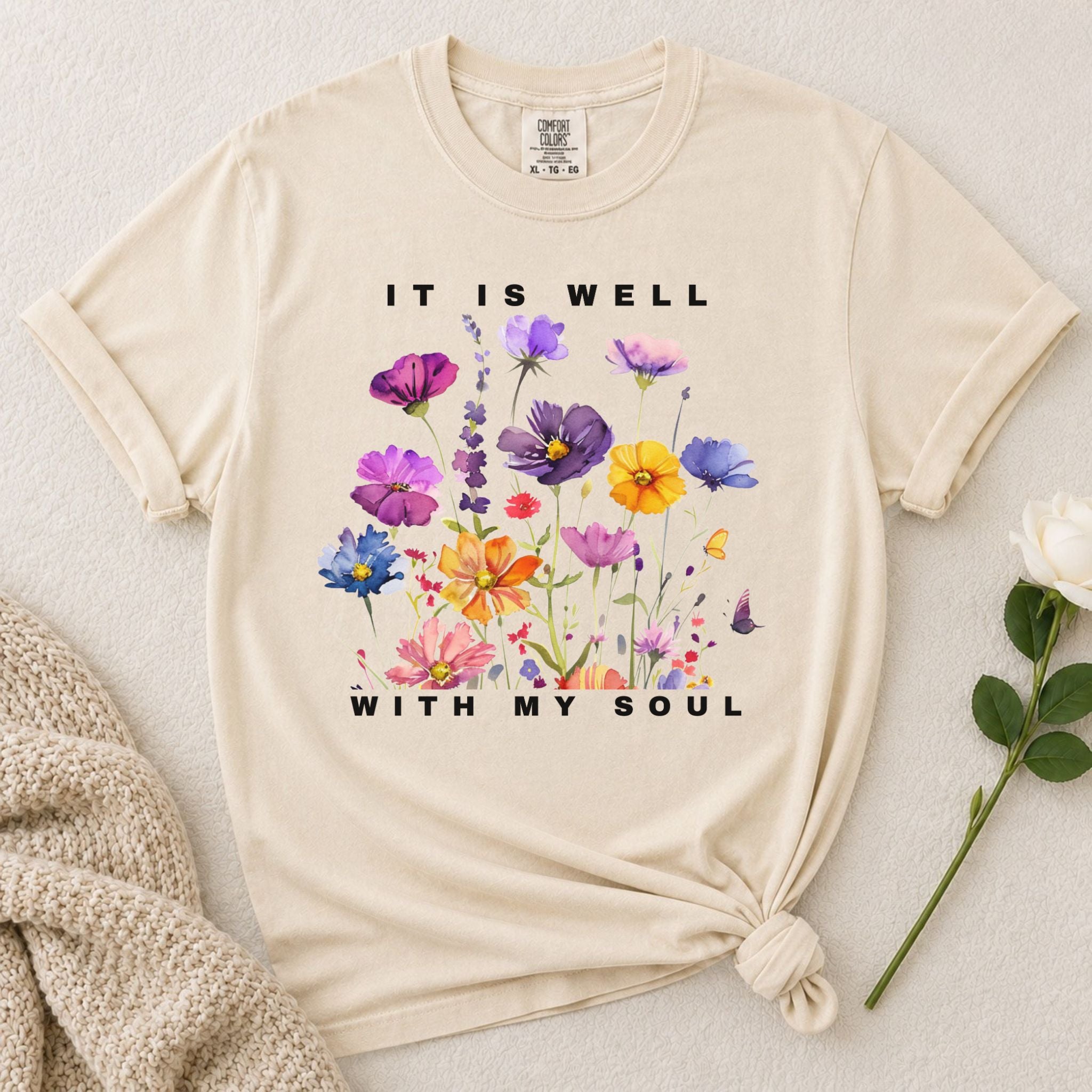 It Is Well Wildflowers T Shirt