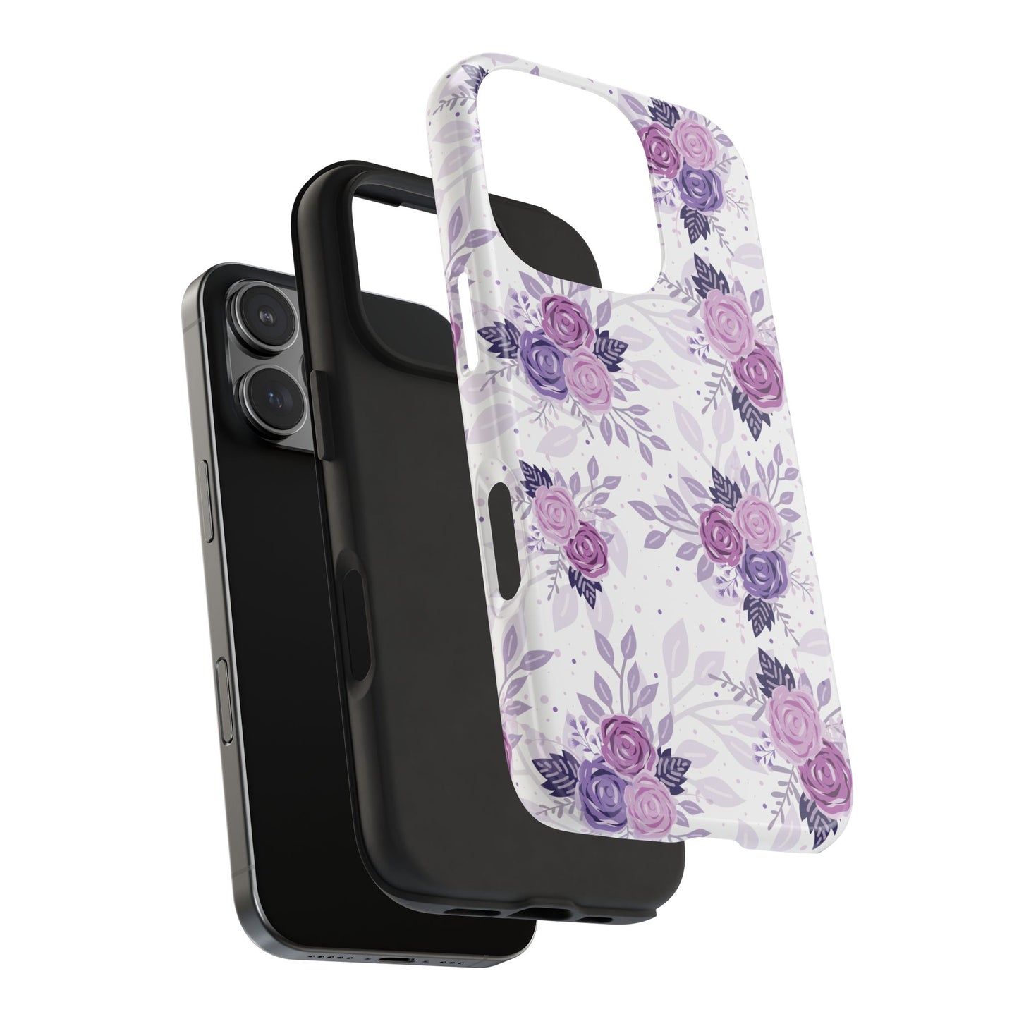Purple Rose Floral Tough Phone Case