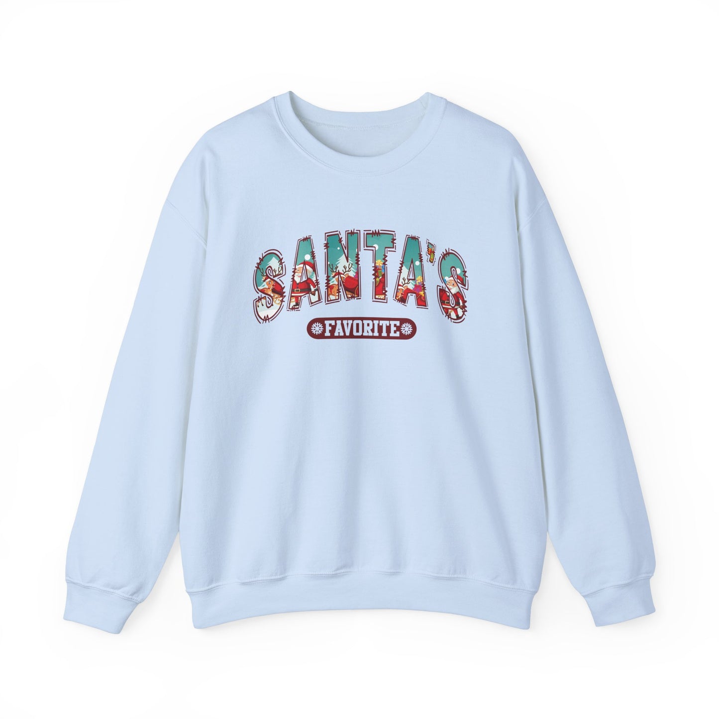 Santas Favorite Christmas Pullover Sweatshirt Womens Holiday Apparel