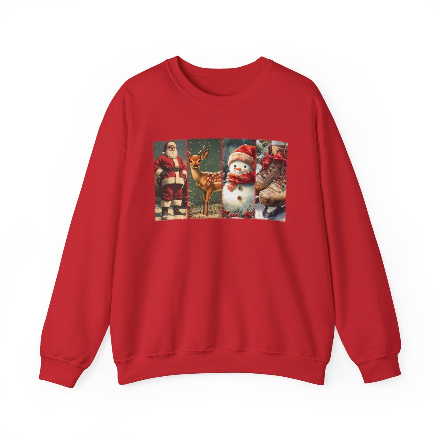 Retro Christmas Santa Womenswear Sweatshirt Festive Holiday Pullover