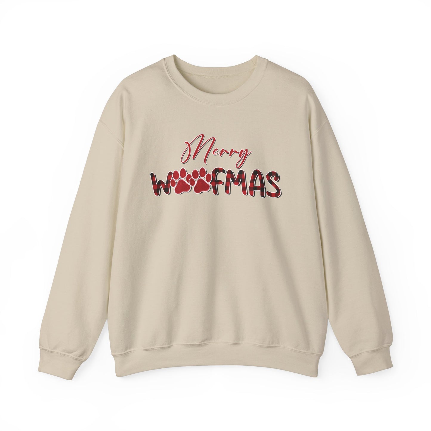 Merry Woofmas Women's Christmas Sweatshirt Pet Dog Cat Holiday Sweater