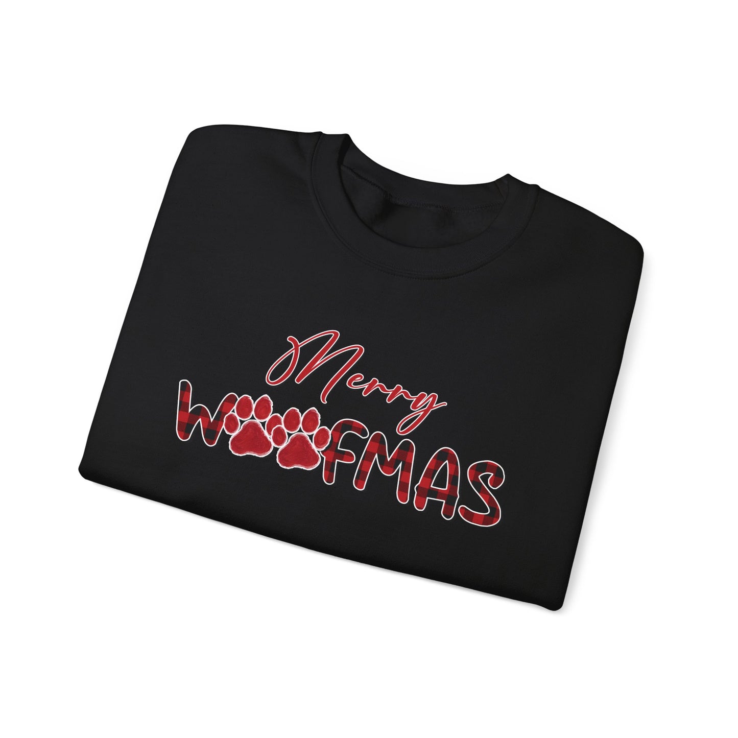 Merry Woofmas Women's Christmas Sweatshirt Pet Dog Cat Holiday Sweater