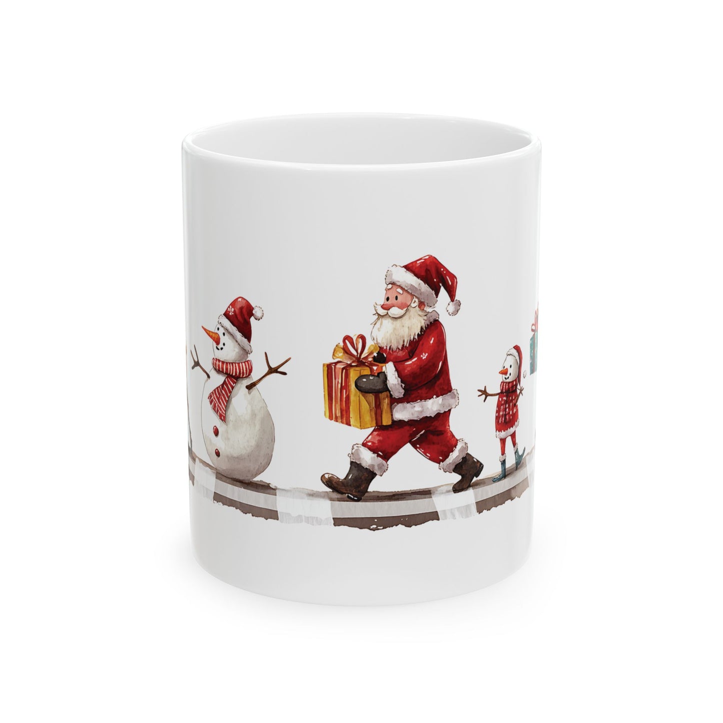 Adorable Holiday Characters Mug – Perfect for Coffee & Cocoa