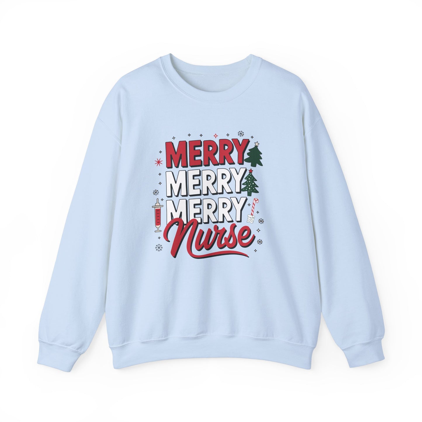 Merry Merry Nurse Christmas Pullover Sweatshirt Women's Holiday Apparel