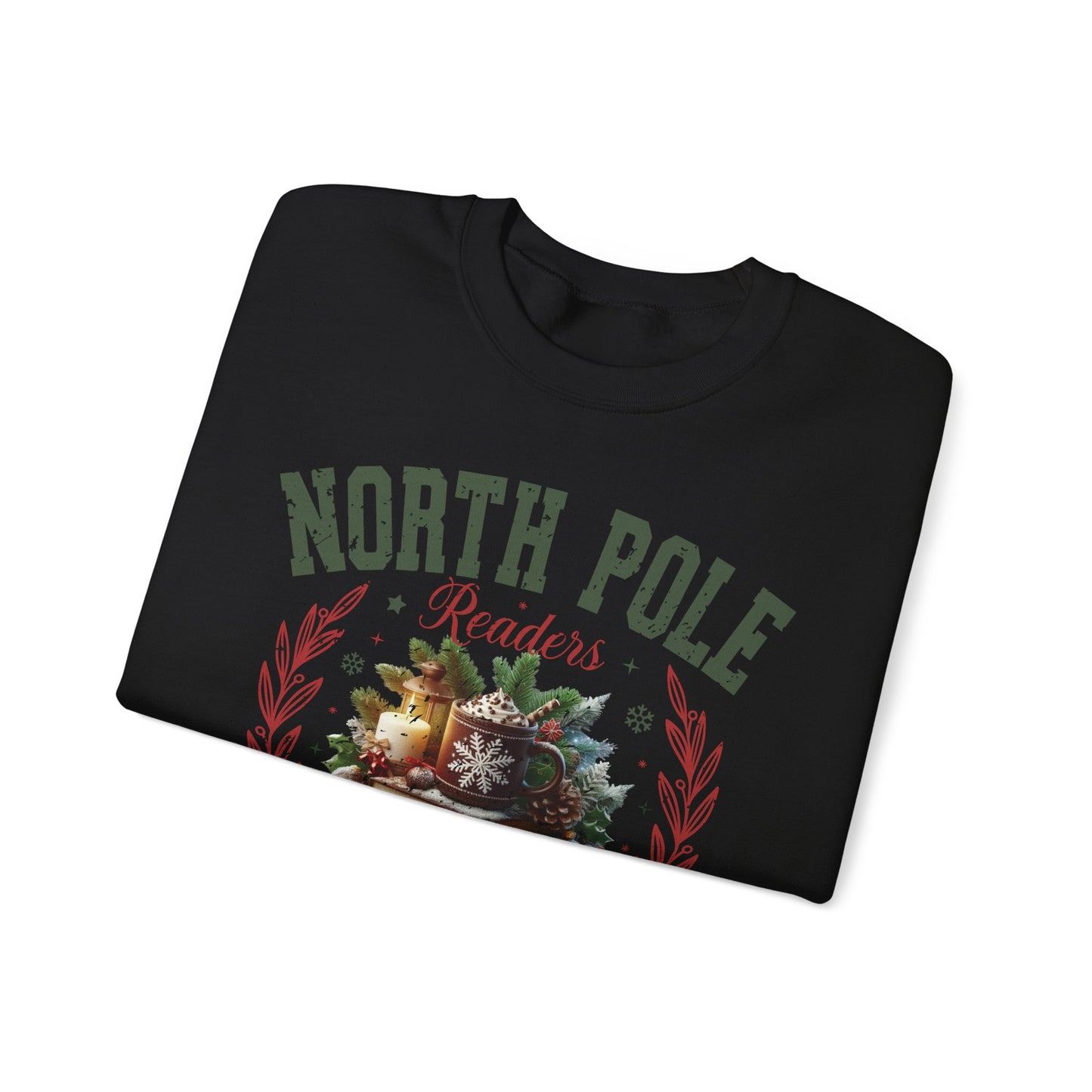 North Pole Readers Club Women's Christmas Sweatshirt | Cozy Holiday Apparel