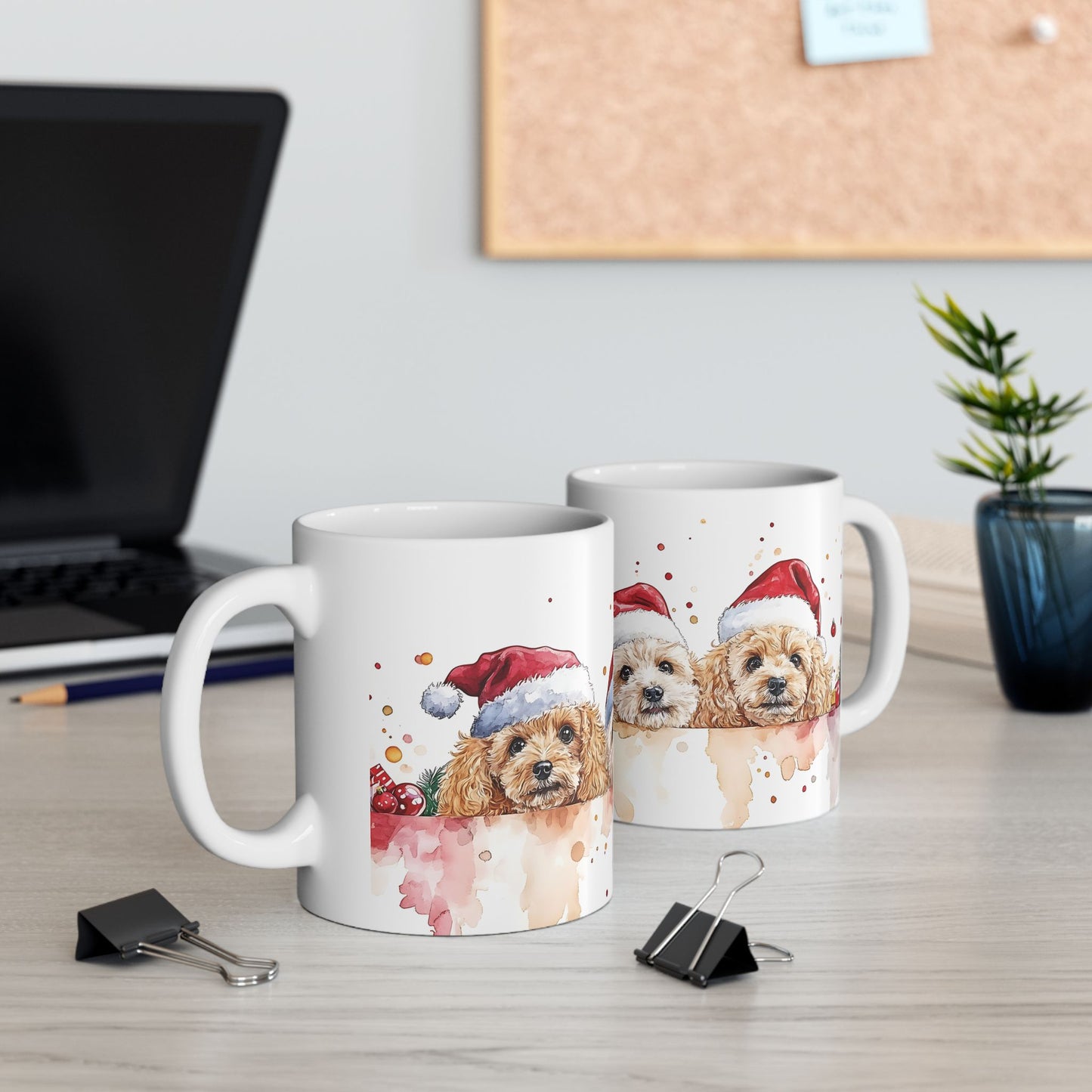 Festive Poodle Christmas Mug – Perfect for Dog Lovers