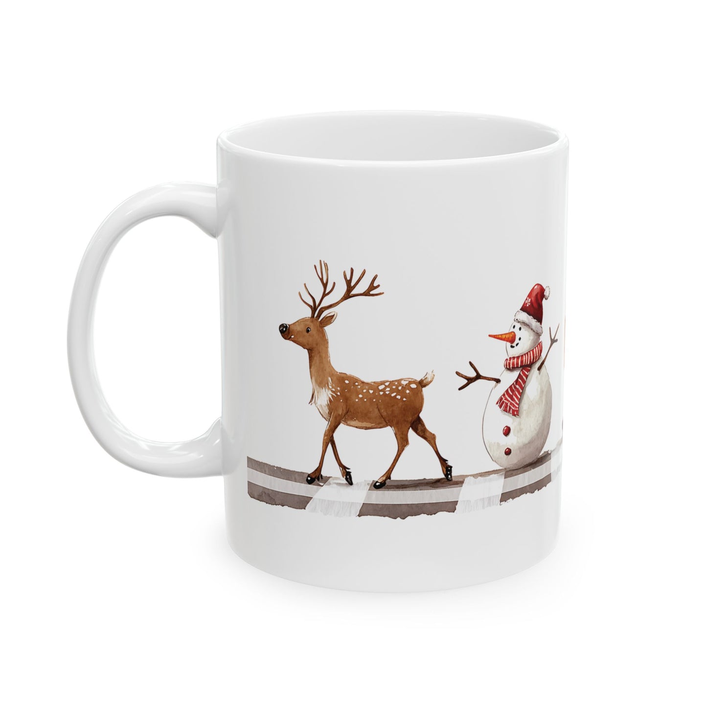 Adorable Holiday Characters Mug – Perfect for Coffee & Cocoa