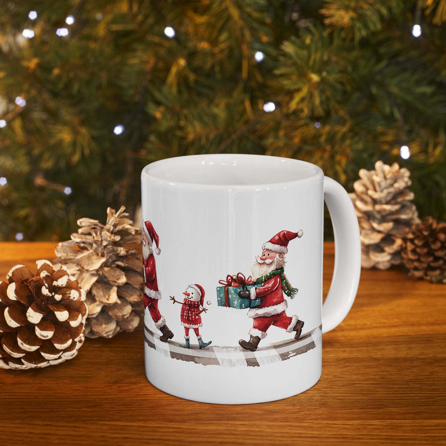 Adorable Holiday Characters Mug – Perfect for Coffee & Cocoa