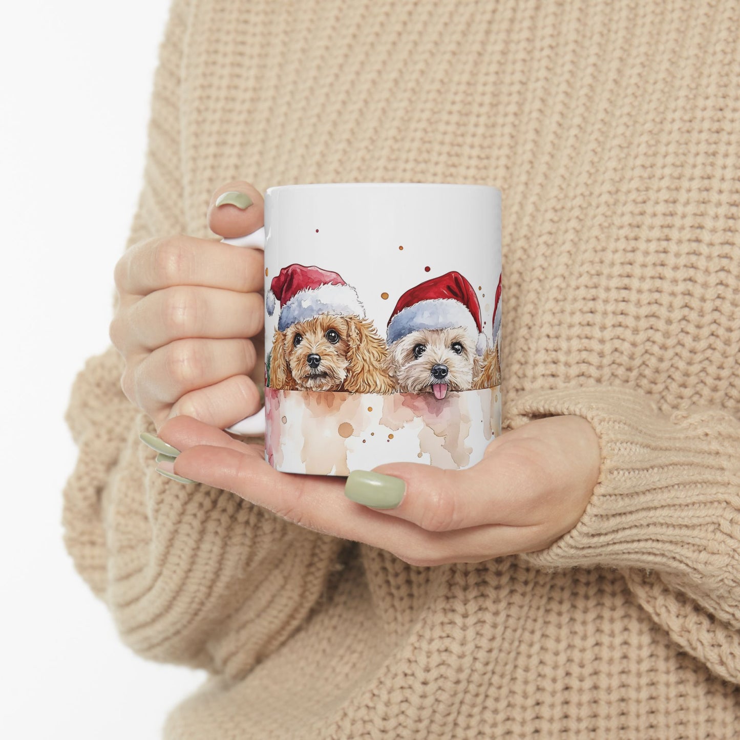 Festive Poodle Christmas Mug – Perfect for Dog Lovers