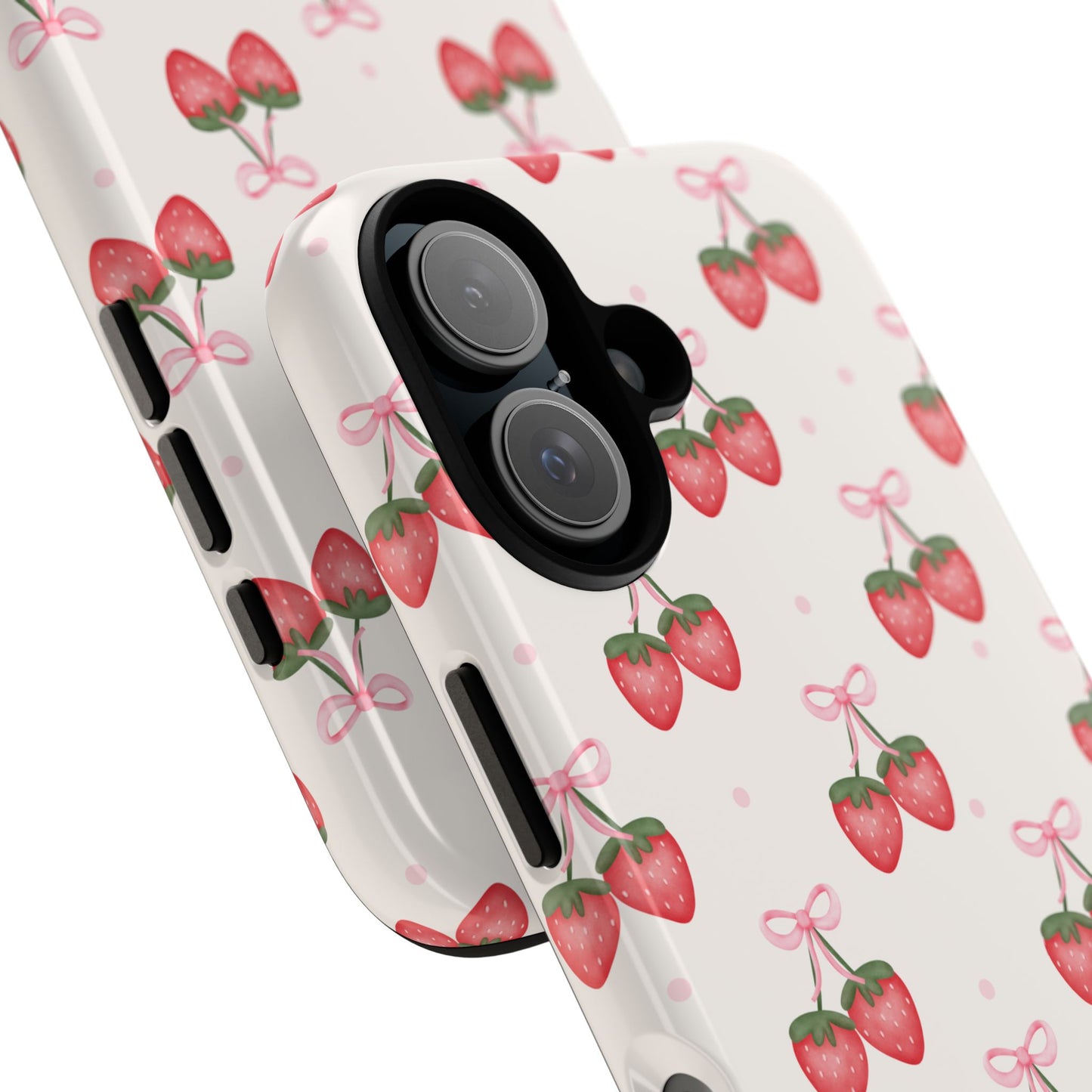 Pink Strawberry Bow Phone Case