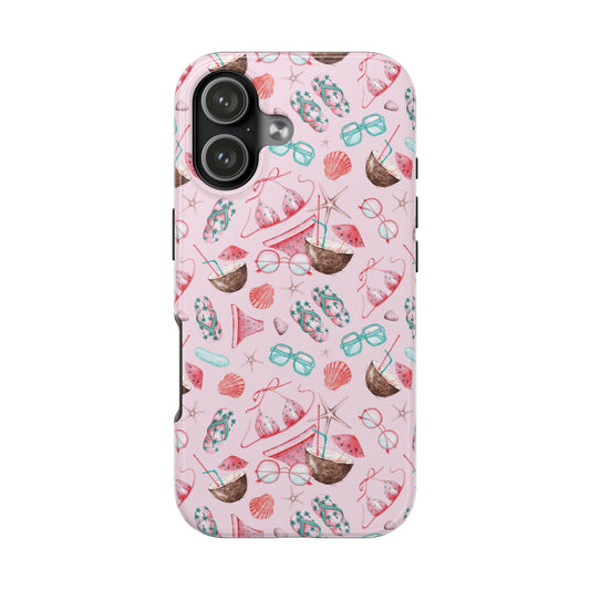 Pink Tropical Beach Phone Case