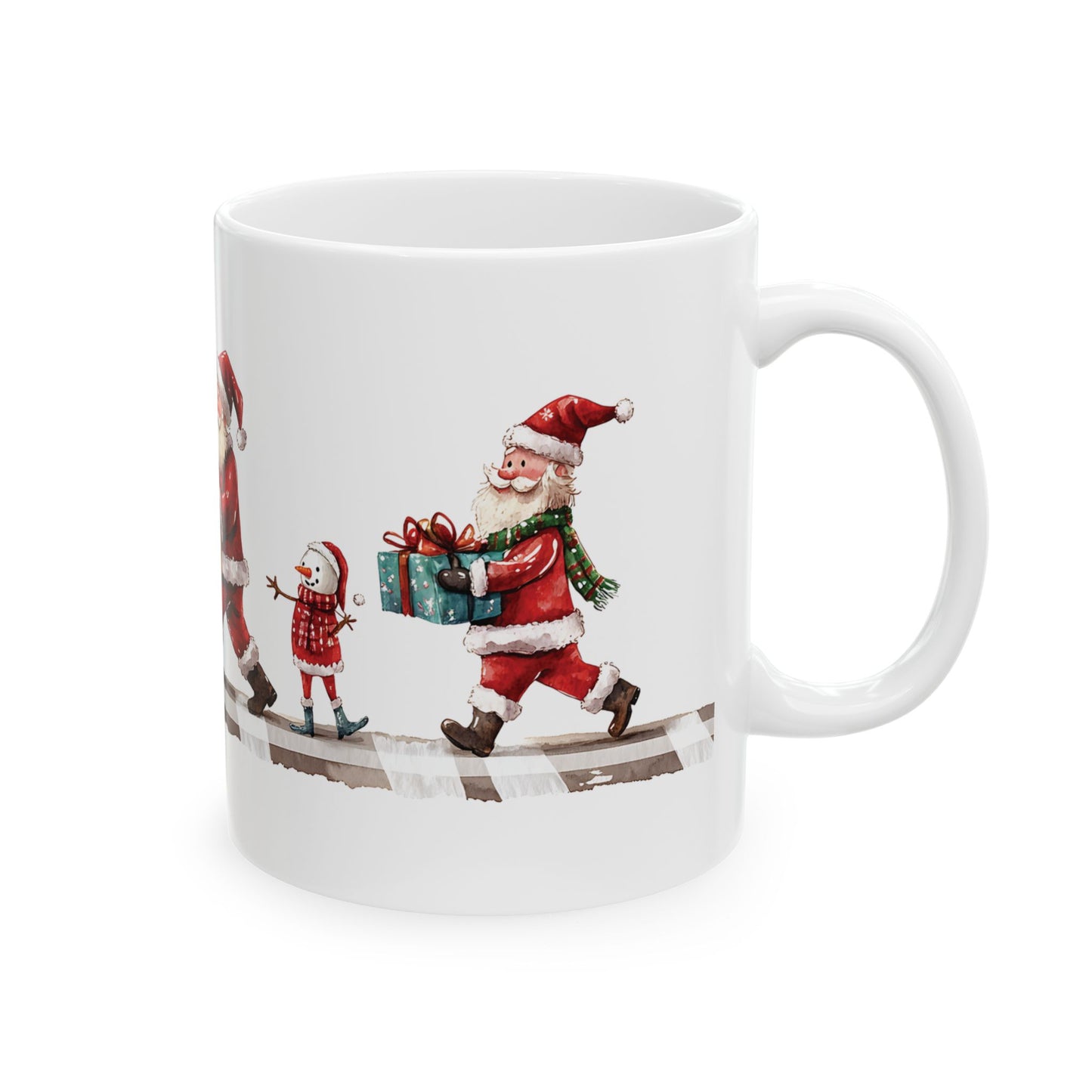 Adorable Holiday Characters Mug – Perfect for Coffee & Cocoa