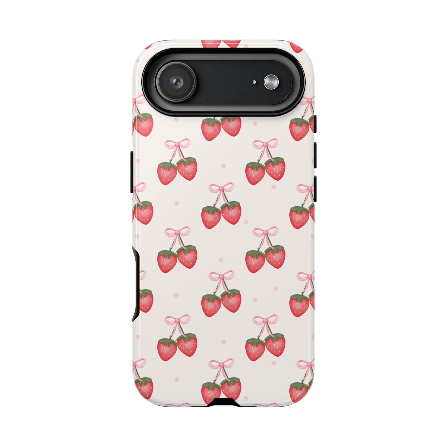 Pink Strawberry Bow Phone Case